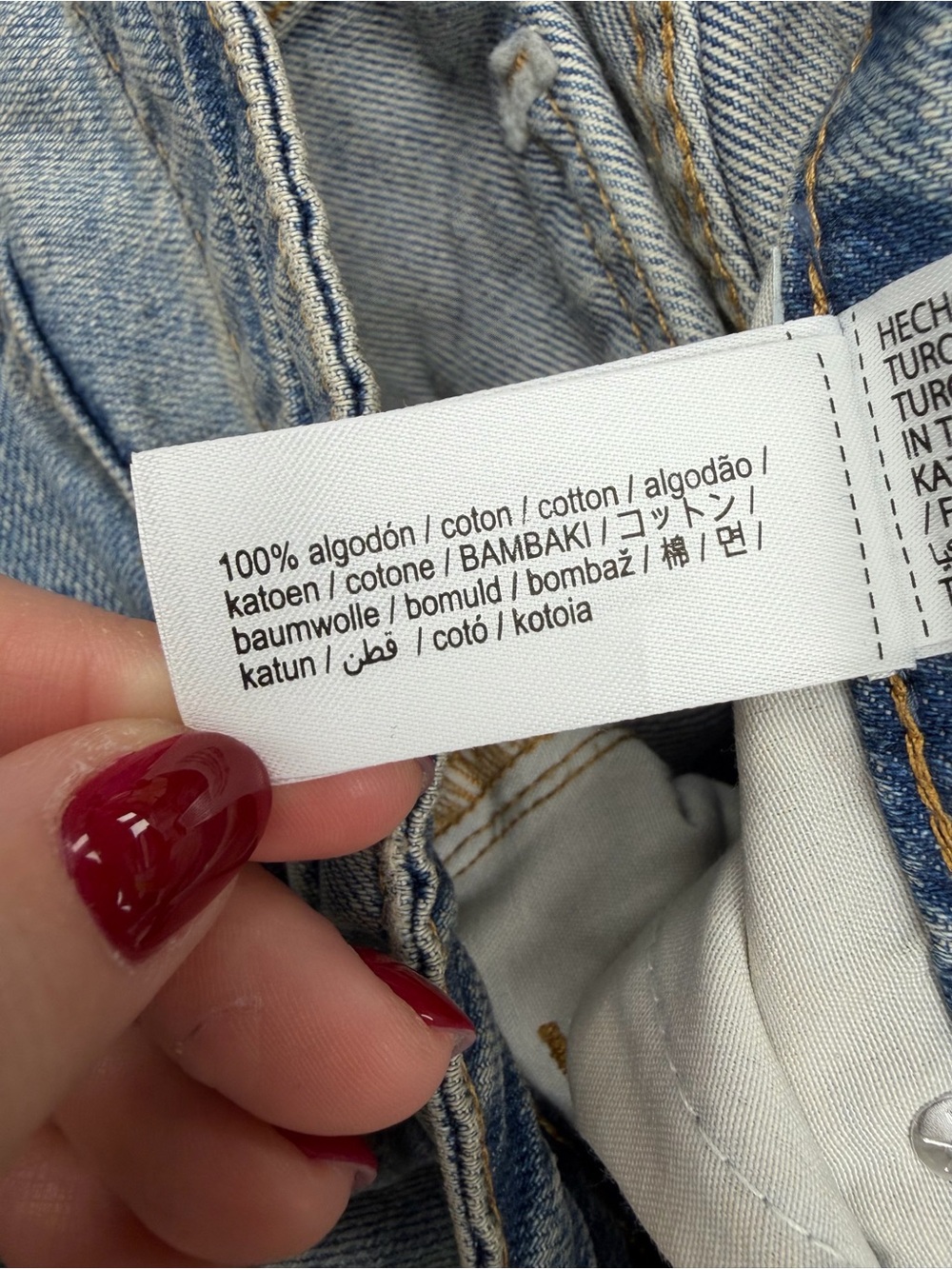 Bershka Bow Embelished Baggy Wide Leg Jeans - Picture 5 of 5